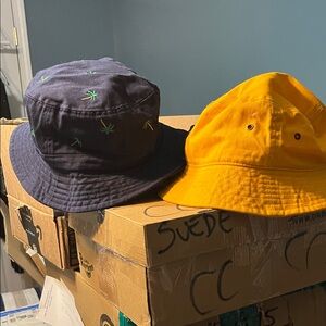 3/10 Caribbean Joe Navy Bucket Hat with Palm Tree Embroidery
